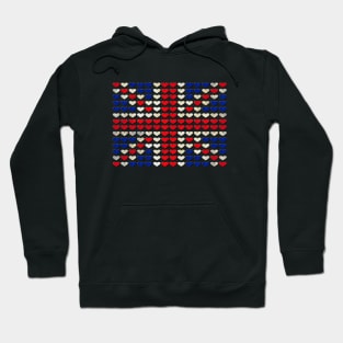 Union Jack - Heart pattern Hoodie